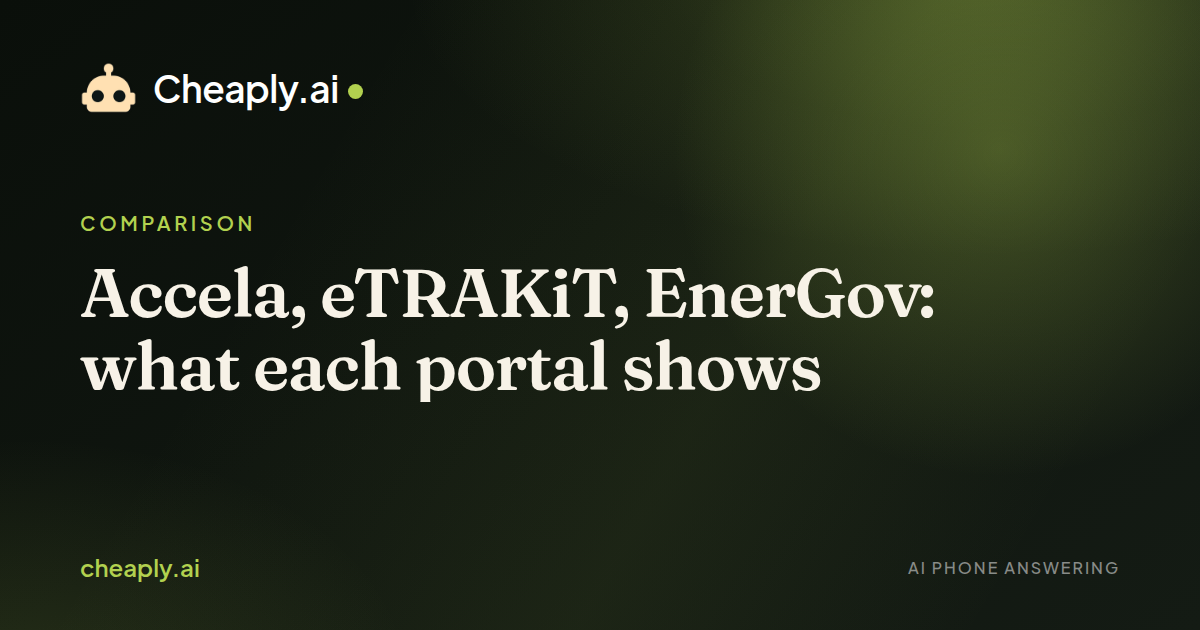 Cover image for “Accela, eTRAKiT, EnerGov: what each portal shows”