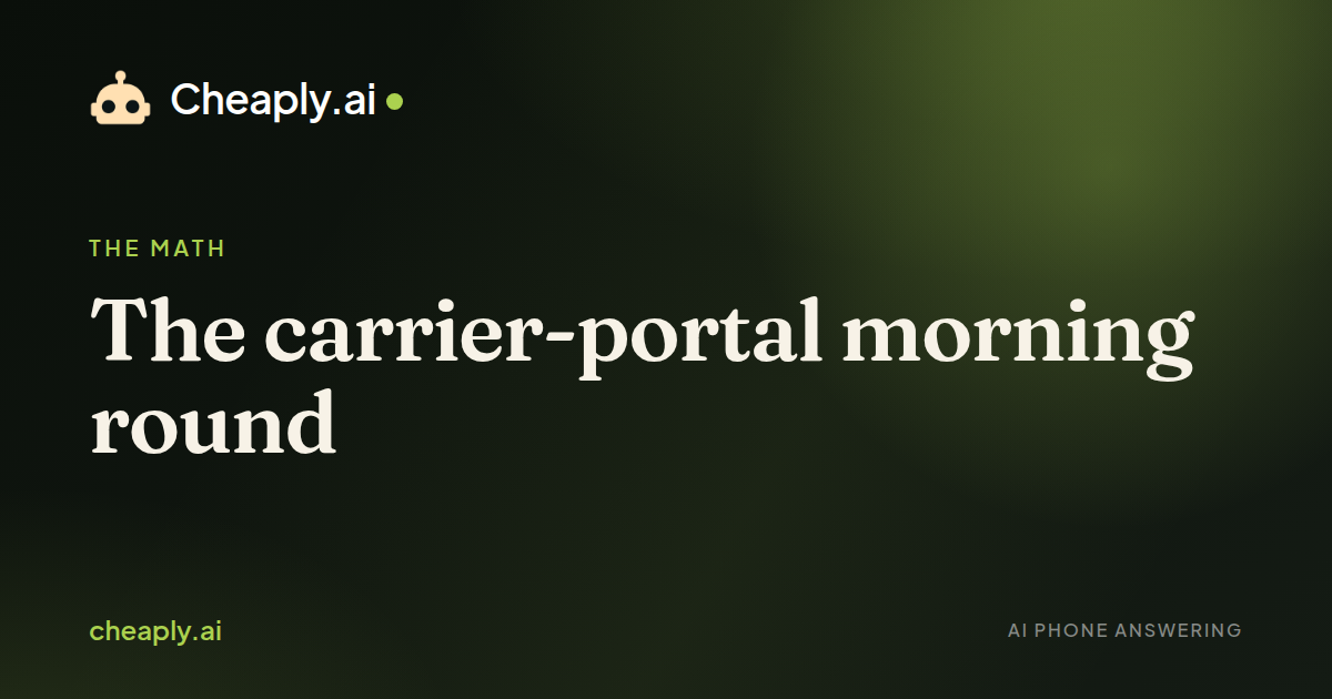 Cover image for “The carrier-portal morning round”