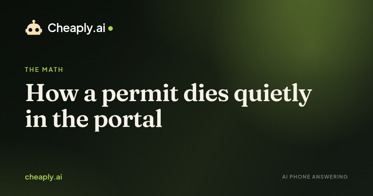 Cover image for “How a permit dies quietly in the portal”