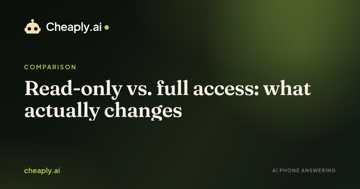 Cover image for “Read-only vs. full access: what actually changes”