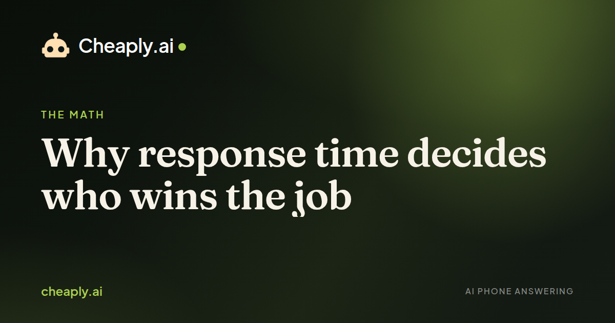 Cover image for “Why response time decides who wins the job”