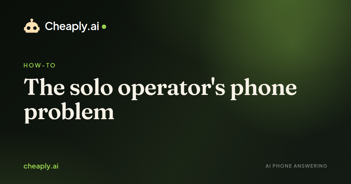 Cover image for “The solo operator's phone problem”